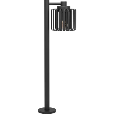 Afbeelding van EGLO Selinus Staande lamp buiten E27 Staal;Glas Zwart