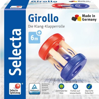Afbeelding van Selecta Spielzeug Rammelaar Junior Girollo 7 Cm Rood/blauw