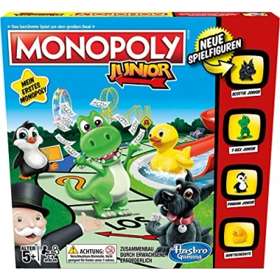Afbeelding van Hasbro Monopoly A6984594 Junior speelgoed, meerkleurig, Duitse versie, exclusief op Amazon