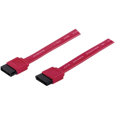 Afbeelding van Manhattan HDD Aansluitkabel [1x SATA bus 7 polig 1x polig] 0.50 m Rood