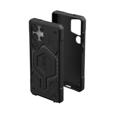 Image de UAG Monarch Pro Series Coque de protection pour téléphone portable robuste compatibilité avec MagSafe plaque cisaillement en polycarbonate, caoutchouc fibre carbone Samsung Galaxy S25 Ultra