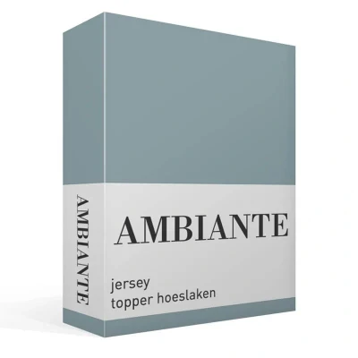 Afbeelding van Hoeslaken 2 Persoons 120x200 Ambiante Jersey Blauw