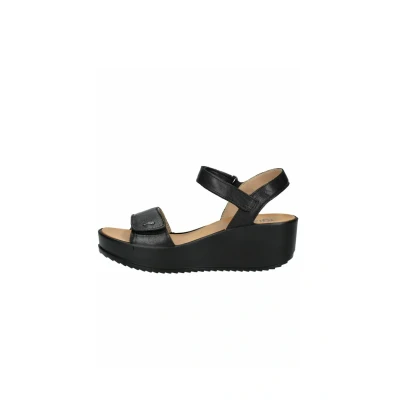 Afbeelding van IGI&amp;CO Sandalen met sleehak nero, Dames, Maat: 38, Nero Leer