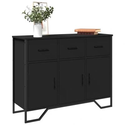 Afbeelding van Dressoir 97x32,5x74,5 cm bewerkt hout zwart