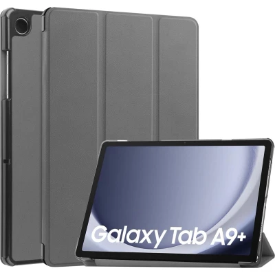 Afbeelding van imoshion Tablet Hoes Geschikt voor Samsung Galaxy Tab A9 Plus Trifold Bookcase Grijs /Grijs