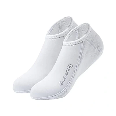 Afbeelding van nitescuba 2,5 mm neopreen sokken voor heren en dames, vinsokken, antislip waterdichte duiken, surfen andere watersporten, Wit.