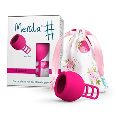 Afbeelding van Merula herbruikbare menstruatiecup strawberry roze