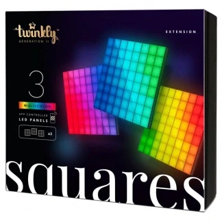 Afbeelding van Twinkly Squares Uitbreidingsset 3 stuks (Wifi, Excl. voedingskabel)