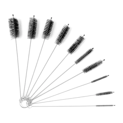 Afbeelding van AiQInu Flessenborstel, 10 stuks, reinigingsborstels voor slang, toetsenbord, buis, waterkoker, gootsteen, flessen, koffiezetapparaat
