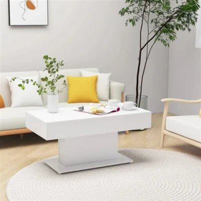 Afbeelding van Salontafel 96x50x45 cm spaanplaat wit