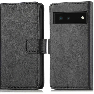 Afbeelding van iMoshion Hoesje Geschikt voor Google Pixel 6 Met Pasjeshouder Luxe Bookcase Zwart