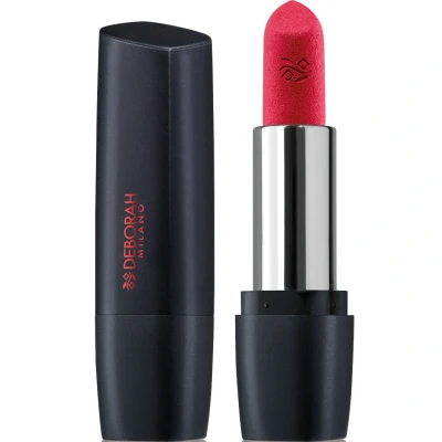 Afbeelding van Deborah Milano Red Mat lipstick nr. 1 Blooming Pink, ultra matte finish, langhoudend, met collageen, hyaluronzuur en avocado extract voor gevoede, gehydrateerde, zachte verzorgde lippen