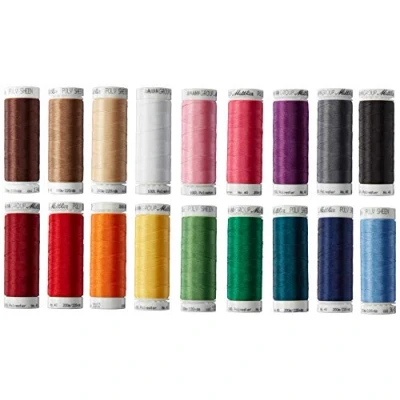 Afbeelding van Mettler POLY SHEEN® borduurgaren scheurbestendig van 100% polyester voor naaimachines en met de hand spoelen 18 x 200 m, verschillende kleuren