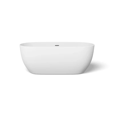 Afbeelding van LoooX Chill vrijstaand ligbad 170x80x60cm Acryl mat wit Minimalistisch design