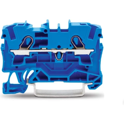 Afbeelding van WAGO 2 draads rijgklem 4mm², blauw
