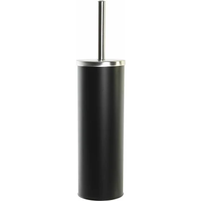 Afbeelding van Toiletborstel DKD Home Decor 10 x 38,4 cm Zilverkleurig Zwart Metaal Roestvrij staal