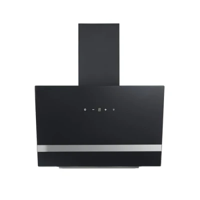 Afbeelding van Respekta® CH 24060 SAM Schuine afzuigkap 60 cm Zwart A label Luchtafvoer Recirculatie Touchscreen dampkap