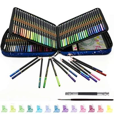 Afbeelding van Professionele aquarelkleurpotloden, set van 120, aquarelpotloden voor kunsttekenen in heldere geassorteerde tinten, ideaal kunstenaars volwassenen en kinderen