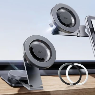 Afbeelding van ESR Magnetische dashboardhouder, compatibel met MagSafe autohouder, Tesla touchscreen houder, autohouder voor iPhone 15/14/13/12, opladen niet compatibel, grijs