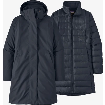 Afbeelding van Tres 3 in 1 Parka Outdoor Jack Dames Smolder Blue 200 S Blauw