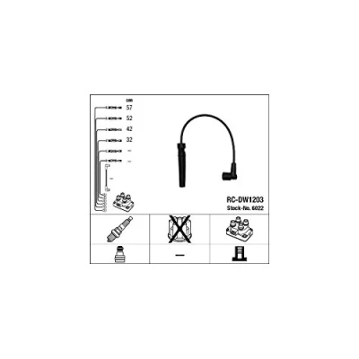 Afbeelding van Bougiekabelset NGK 6022