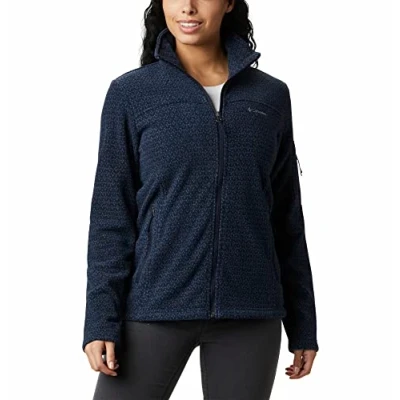 Afbeelding van Columbia Fast Trek Printed Jkt Dames Outdoorvest Dark Nocturnal Maat XS