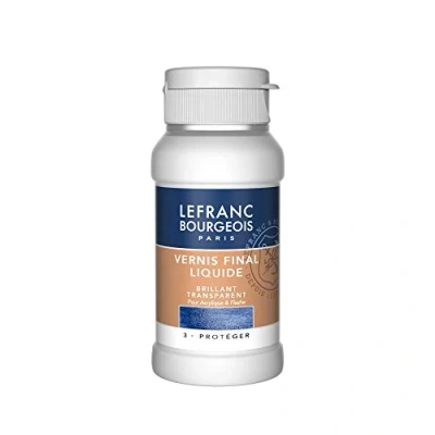 Afbeelding van Lefranc &amp; Bourgeois 300665 Final Polish voor acrylverf, glanzend, transparant, bescherming tegen vergeling van je foto&#039;s, fles 120 ml, ml