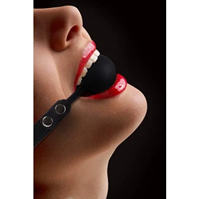 Afbeelding van Ouch! Siliconen Ball Gag Mond Knevel met Verstelbare Riem Zwart