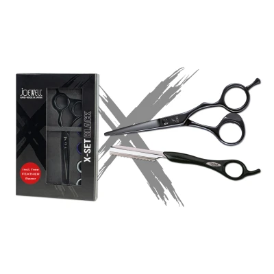 Afbeelding van Joewell X Set inclusief gratis Feather Razor Black Haibu by Kapperskorting.com