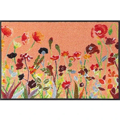 Afbeelding van wash+dry Wildflowers Deurmat, wasbaar, voor binnen en buiten, bruin, 40 x 60 cm