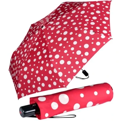 Afbeelding van Knirps Zakparaplu Slim Duomatic Dots, Rood, 90 cm