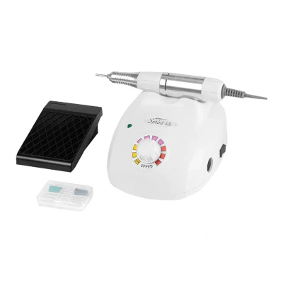 Afbeelding van Professionele Elektrische Nagelfrees MACHINE — Inclusief Bitjes voetpedal 30.000 RPM NAIL DRILL SPRINT 48 BASIC WHITE