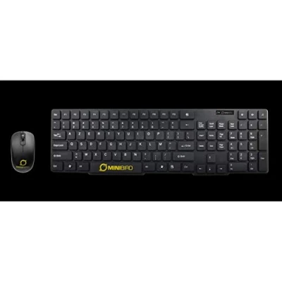 Afbeelding van Minibird Essential Combipakket Draadloos Toetsenbord + Muis Qwerty UK Grijs