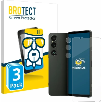 Afbeelding van BROTECT Screenprotector voor Sony Xperia 1 VI (Voor+Camera) Folie Beschermfolie Beschermglas transparant (3 Stuks)