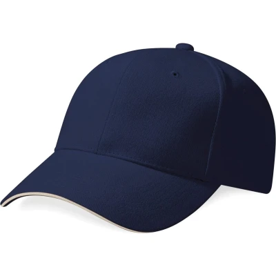 Afbeelding van Beechfield Pet Pro Style in geborsteld katoen B65 French Navy / Stone