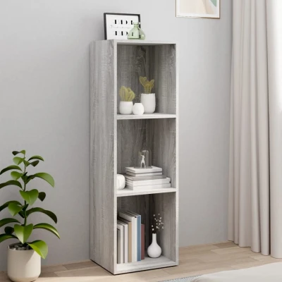 Afbeelding van Boekenkast/tv meubel 36x30x114 cm hout grijs sonoma eiken
