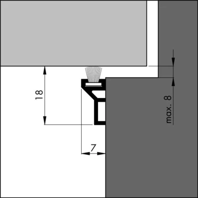 Afbeelding van Tochtstrtip ELLEN 210 CM