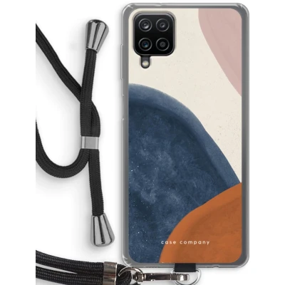 Afbeelding van Case Company® hoesje met Koord geschikt voor Samsung Galaxy A12 Geo #1 Telefoonhoesje Zwart Bescherming aan alle Kanten en Over de Schermrand