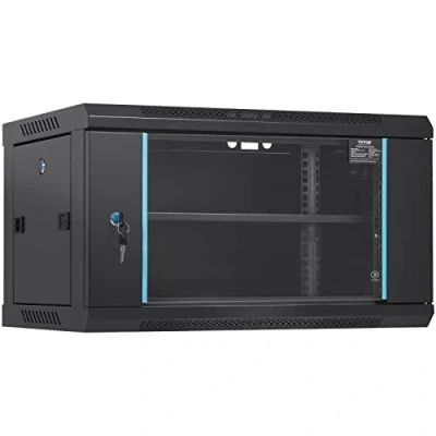 Image de VEVOR 6U Boîtier mural pour serveur réseau 15,5&quot; avec serrure de porte profonde