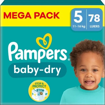 Afbeelding van Pampers Baby Dry Maat 5 Mega Pack 78 stuks 11/16 KG
