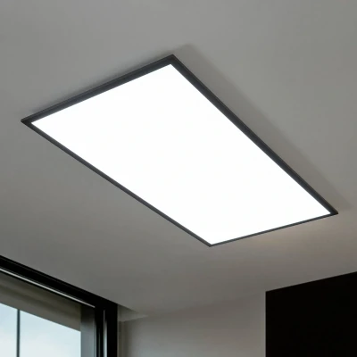 Afbeelding van Lindby LED paneel Nelios, 120 x 60 cm, CCT, zwart, metaal