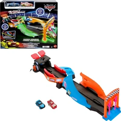 Image de Circuit Glow Racers Mattel Hpd80 Jouet De Course Phosphorescent Pour Enfant 4 Ans Et Plus