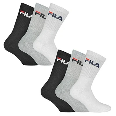 Afbeelding van Fila Tennis Socks 3 Pack Paar Sportsokken 39 42 Grijs/Wit/Zwart