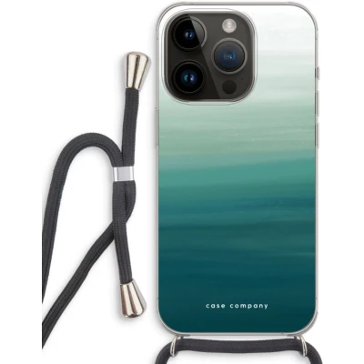 Afbeelding van Case Company® hoesje met Koord geschikt voor iPhone 14 Pro Ocean Telefoonhoesje Zwart Extra Bescherming aan alle Kanten en Over de Schermrand