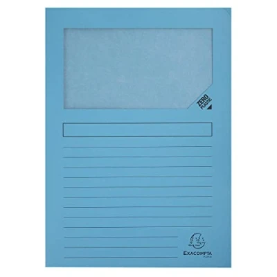 Image de Paquet de 100 chemisesà fenêtre super 160g/m2 22x31cm Exacompta