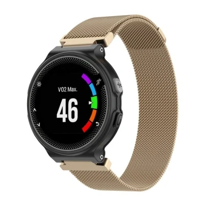 Afbeelding van Garmin Forerunner 220 / 230 235 620 630 735 (XT) Milanese bandje Large Vintage goud