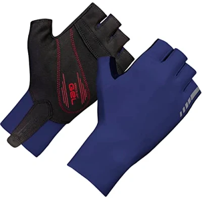 Afbeelding van GripGrab Aero TT RaceDay Aerodynamische Tijdrit Wielren Fietshandschoenen Korte Vinger Navy Blauw Unisex Maat XXL