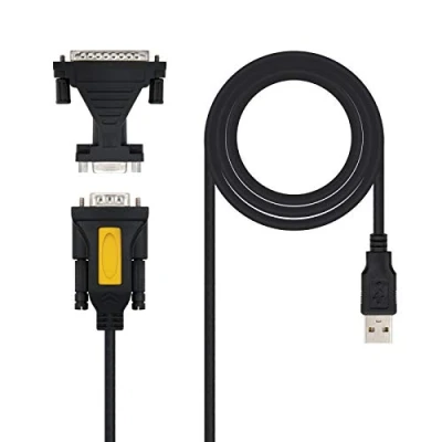 Afbeelding van Adapter USB naar RS232 NANOCABLE 10.03.0002 1,8 m Zwart