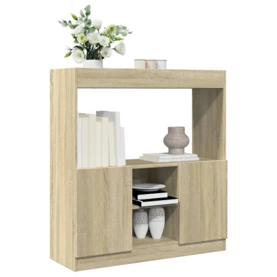 Afbeelding van vidaXL Hoge kast 92x33x100 cm bewerkt hout sonoma eikenkleurig