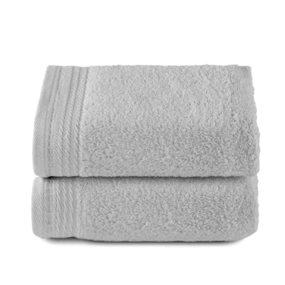 Image de TOP TOWEL Premium Grandes serviettes de bain 2 50 x 100 cm 100% coton 600 g Gris argenté